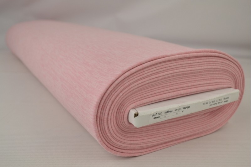 Jersey supersoft roze melange, rol