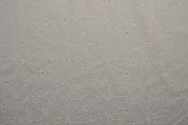 Katoen broderie wit (patroon 12)