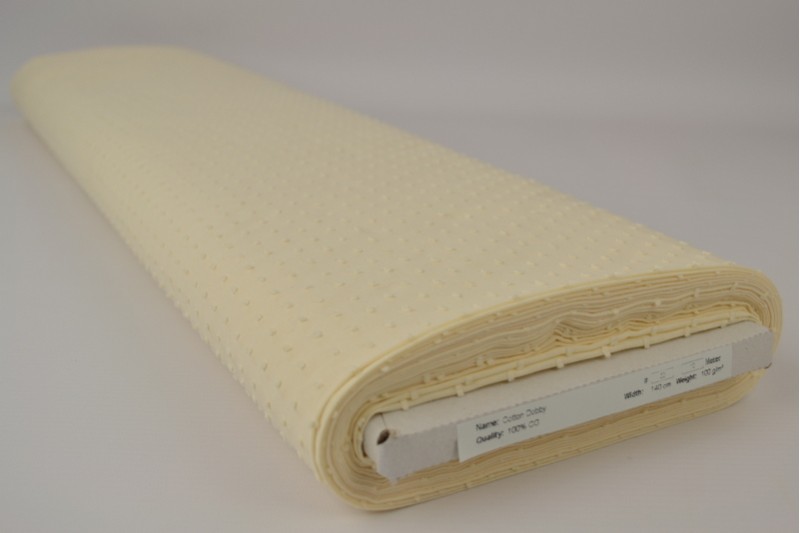 Katoen dobby beige, rol