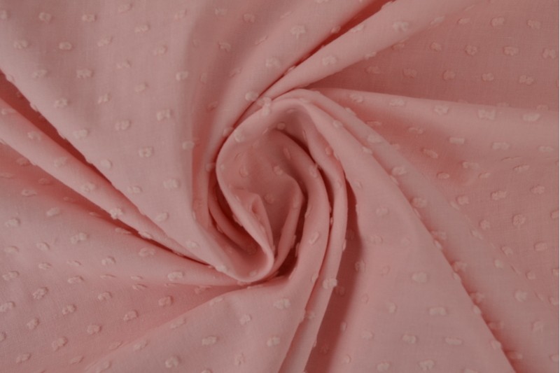 Katoen dobby roze