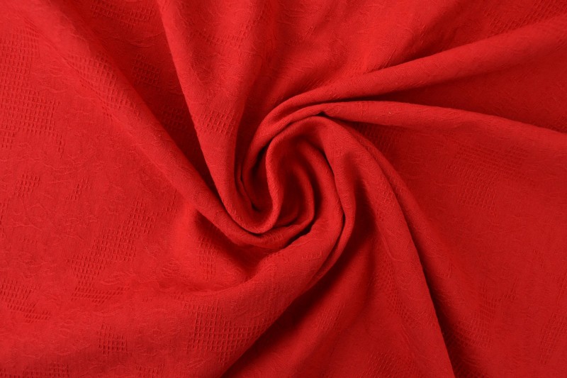 Katoen jacquard rood, rol
