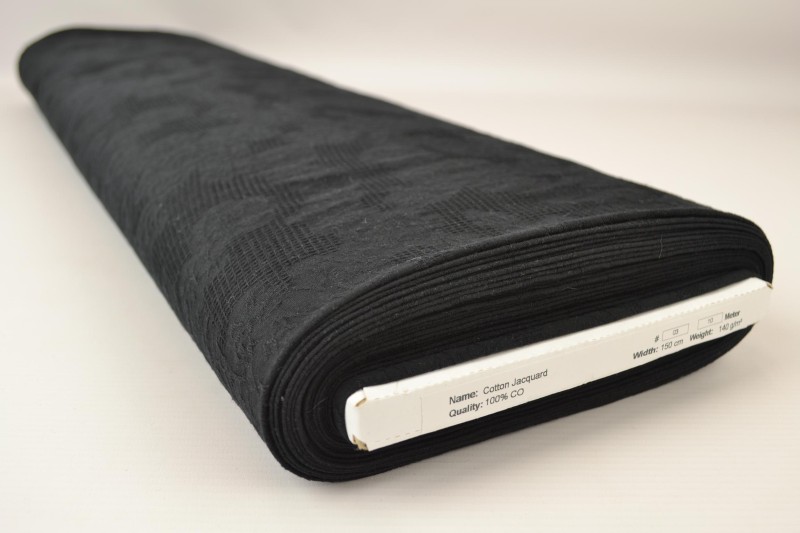Katoen jacquard zwart