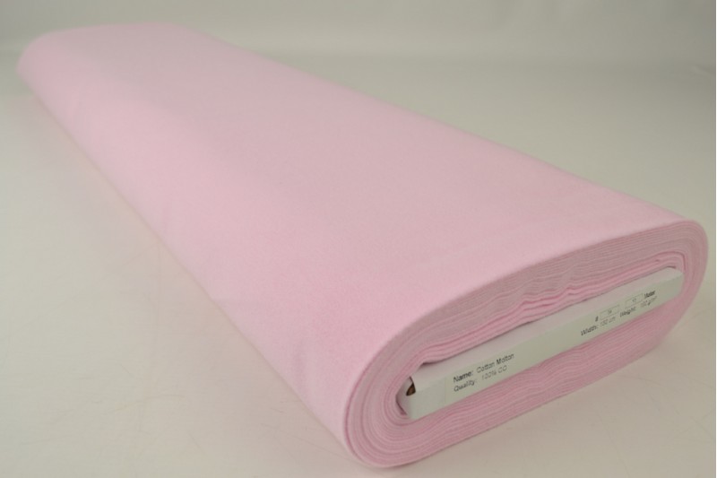 Katoen molton baby roze, rol