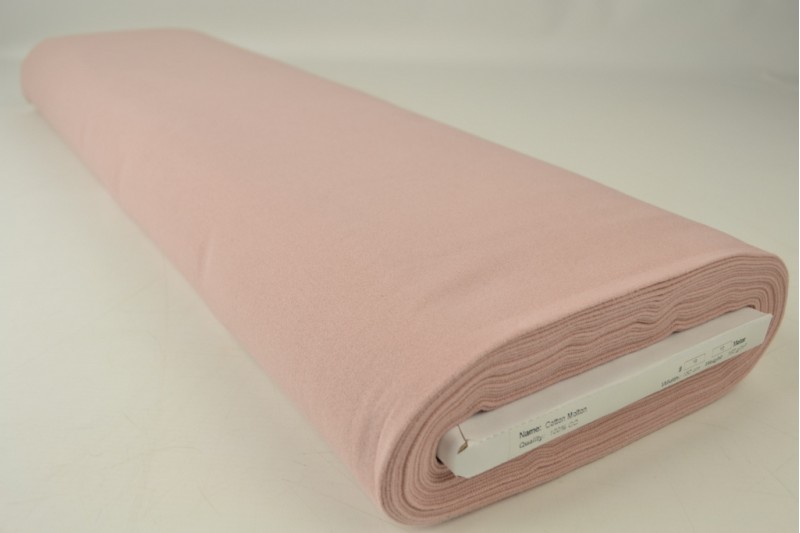Katoen molton oud roze, rol