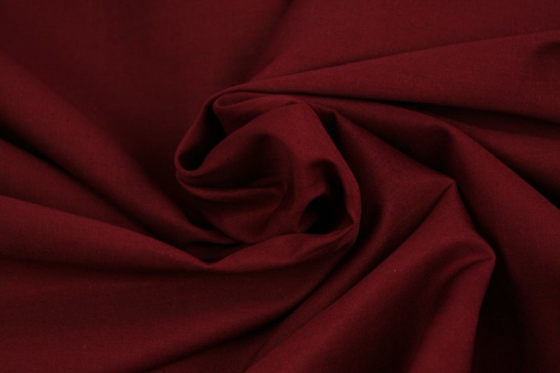 Katoen poplin bordeaux