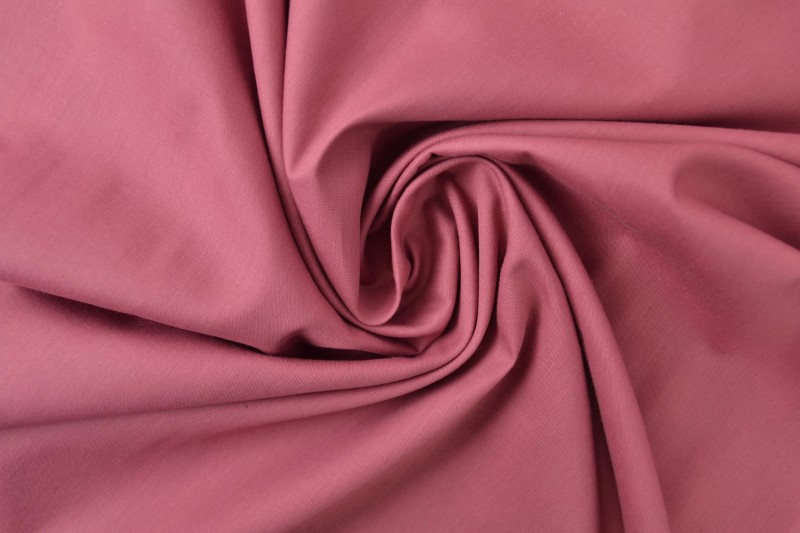 Katoen poplin donker oud roze, rol