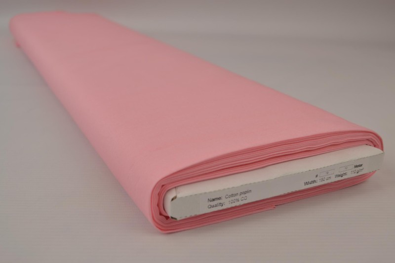 Katoen poplin dusky roze