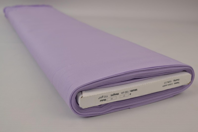 Katoen poplin lavendel