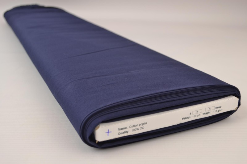 Katoen poplin navy, rol