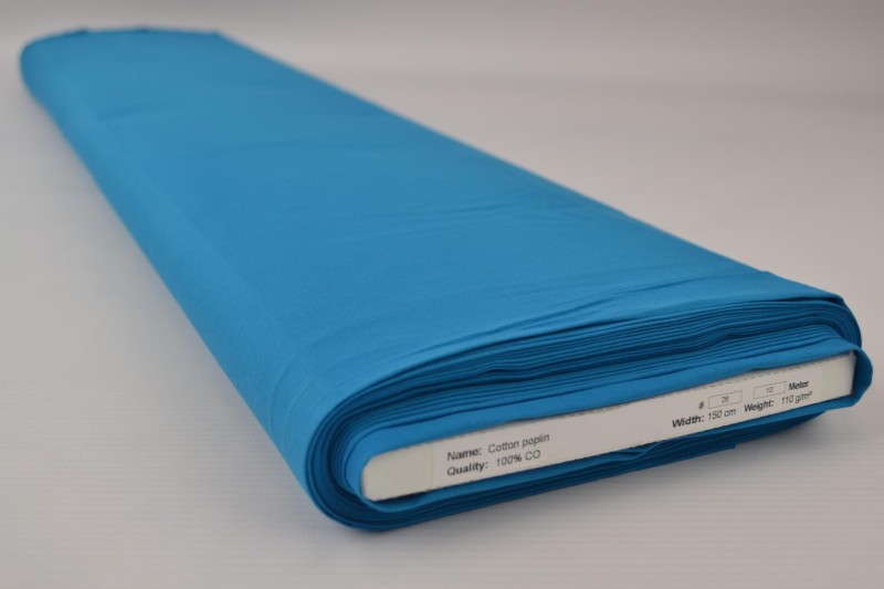 Katoen poplin petrol, rol