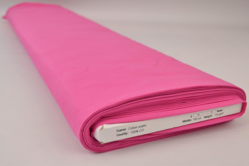 Katoen poplin roze