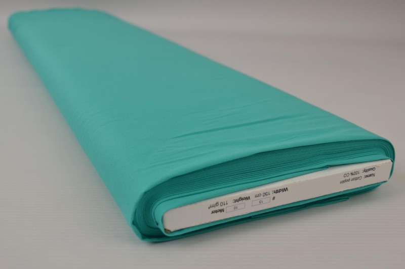 Katoen poplin turquoise