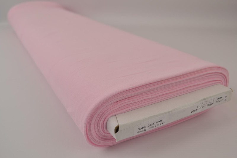 Katoen tricot baby roze, rol