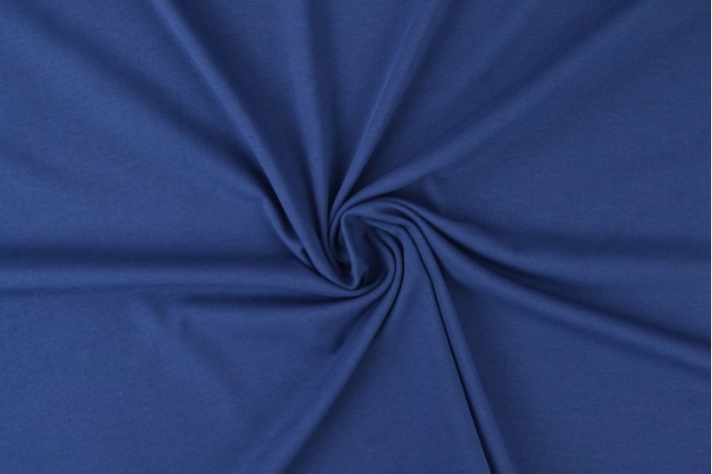 Katoen tricot blauw