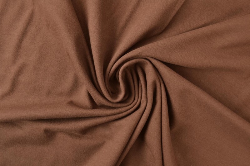 Katoen tricot bruin