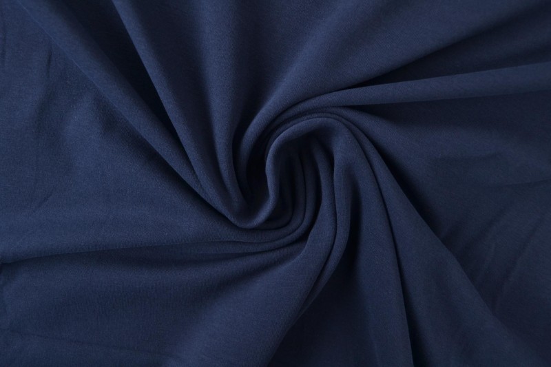Katoen tricot donker navy