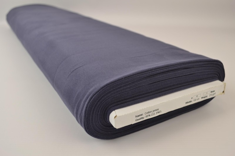 Katoen tricot navy, rol