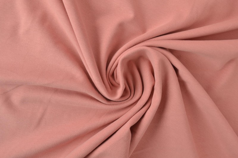 Katoen tricot oud roze