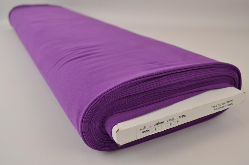 Katoen tricot paars, rol