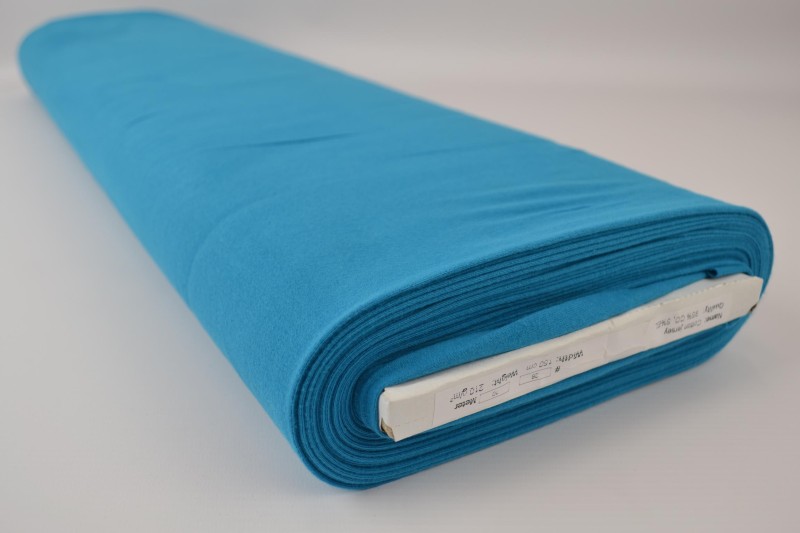 Katoen tricot petrol, rol