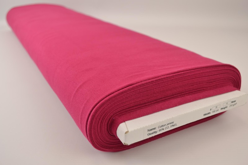 Katoen tricot wijnrood, rol