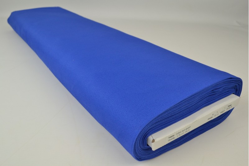 Keperkatoen stretch blauw, rol