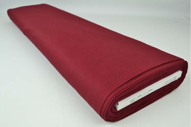 Keperkatoen stretch bordeaux, rol