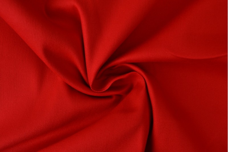 Keperkatoen stretch rood