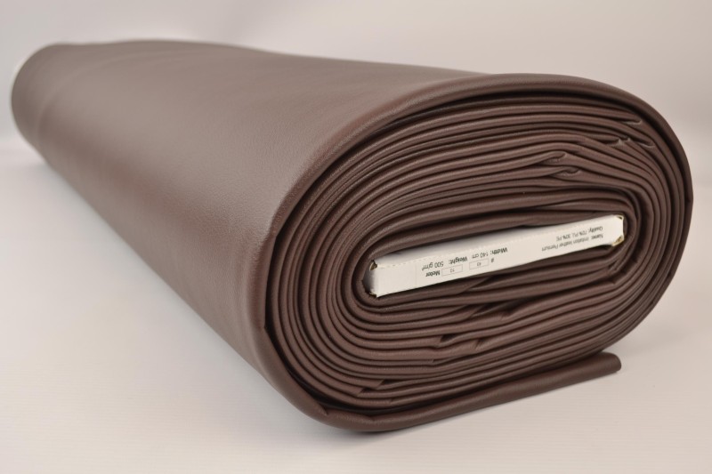 Kunstleer premium donkerbruin, rol