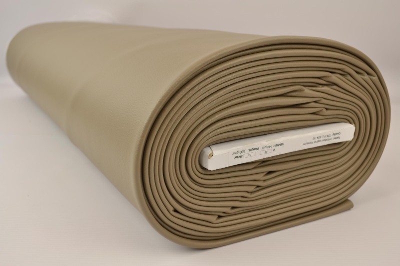 Kunstleer premium taupe, rol