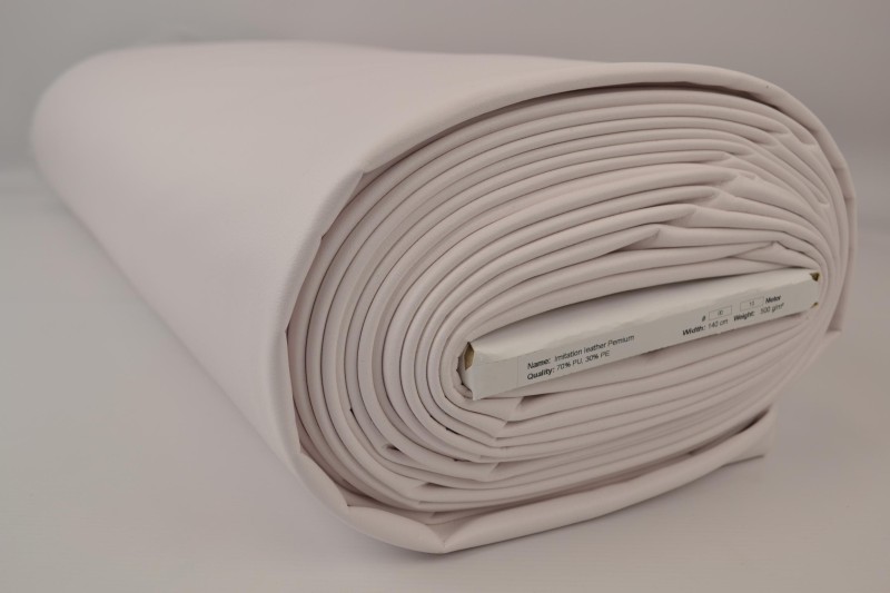 Kunstleer premium wit, rol