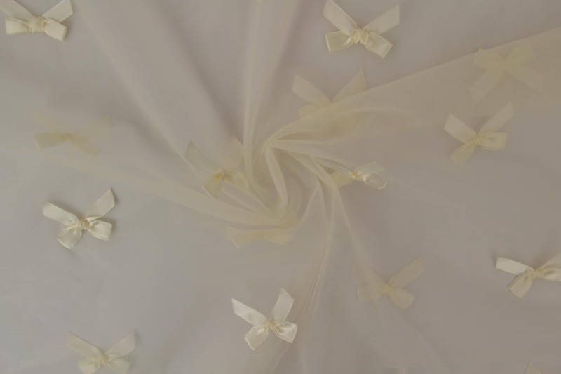 Mesh bowknot champagne