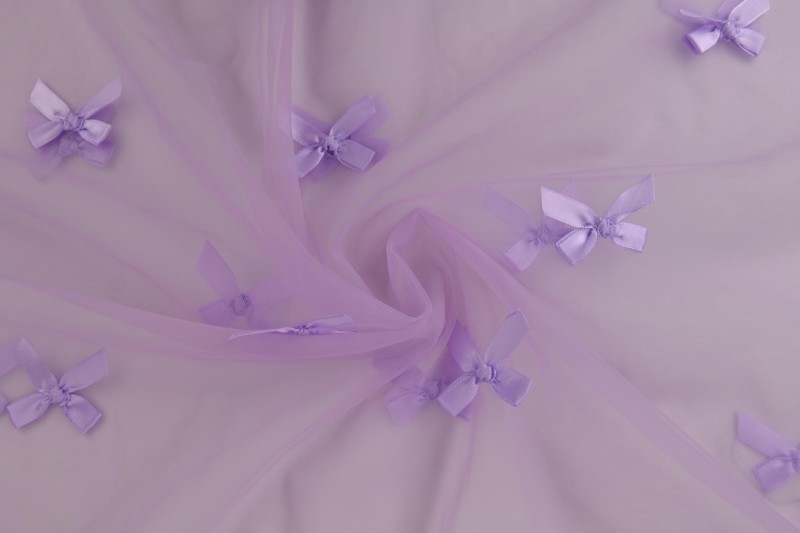 Mesh bowknot lavendel