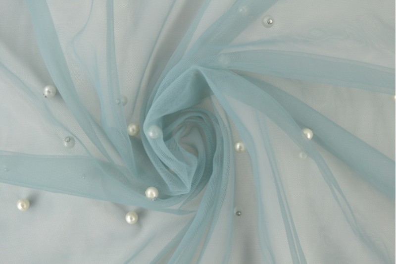 Mesh pearls oud groen