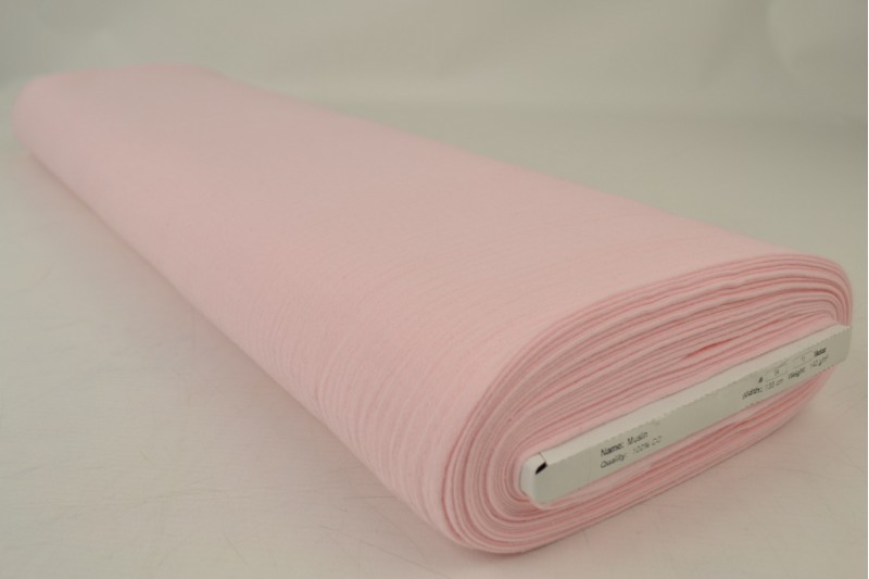 Mousseline (hydrofiel) baby roze, rol