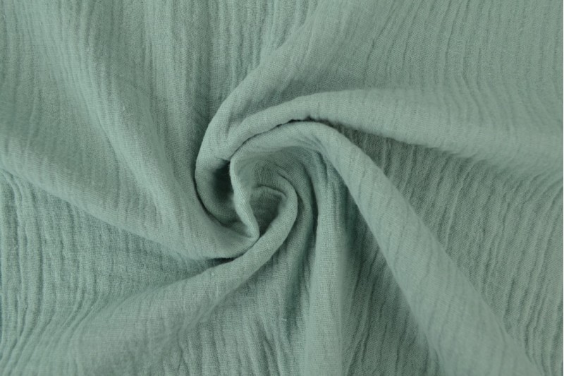 Mousseline (hydrofiel) oud groen