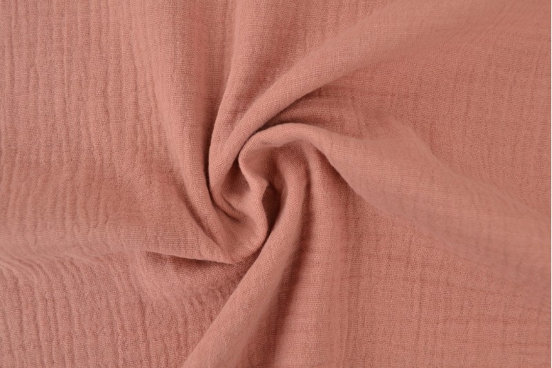 Mousseline (hydrofiel) oud roze
