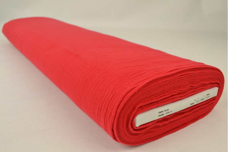 Mousseline (hydrofiel) rood, rol