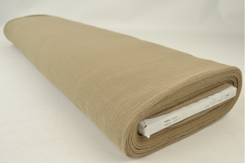 Mousseline (hydrofiel) taupe, rol