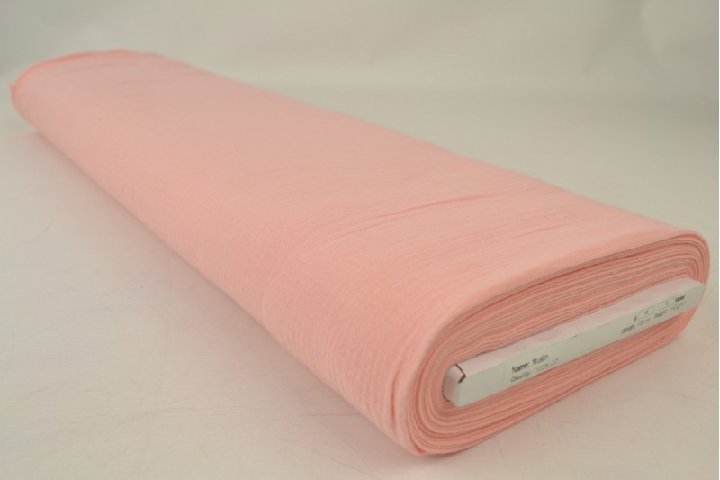 Mousseline (hydrofiel) zalmroze, rol