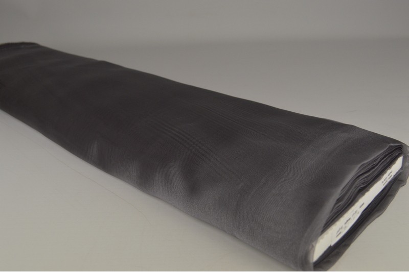 Organza donkergrijs, rol