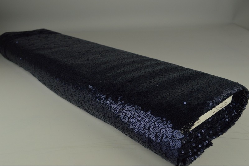 Pailletten klein navy blauw, rol