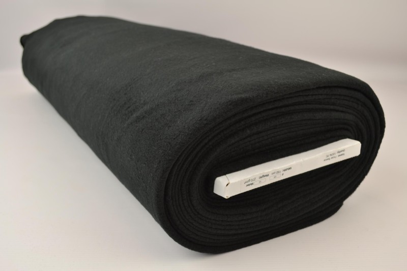 Polar fleece zwart, rol