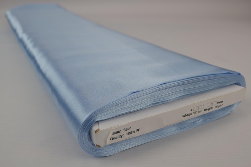 Satijn baby blauw, rol