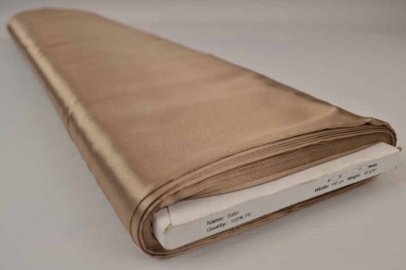 Satijn beige, rol
