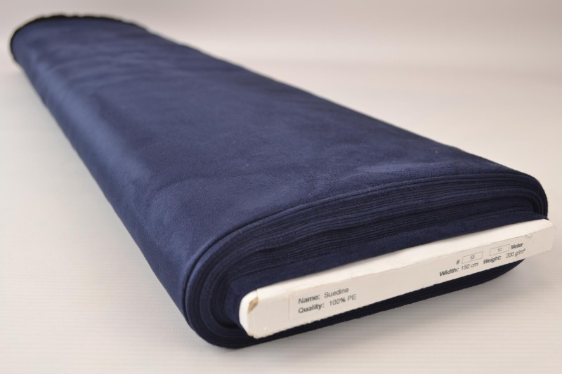 Suedine donker blauw, rol
