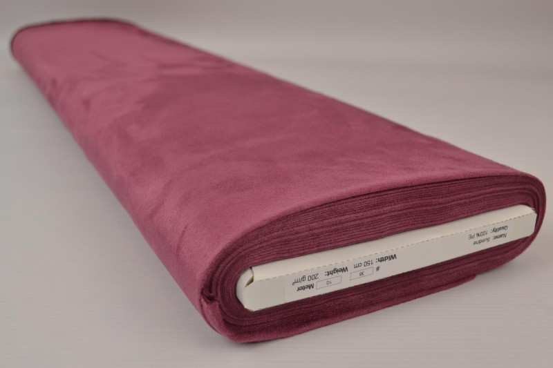 Suedine donker oud roze, rol