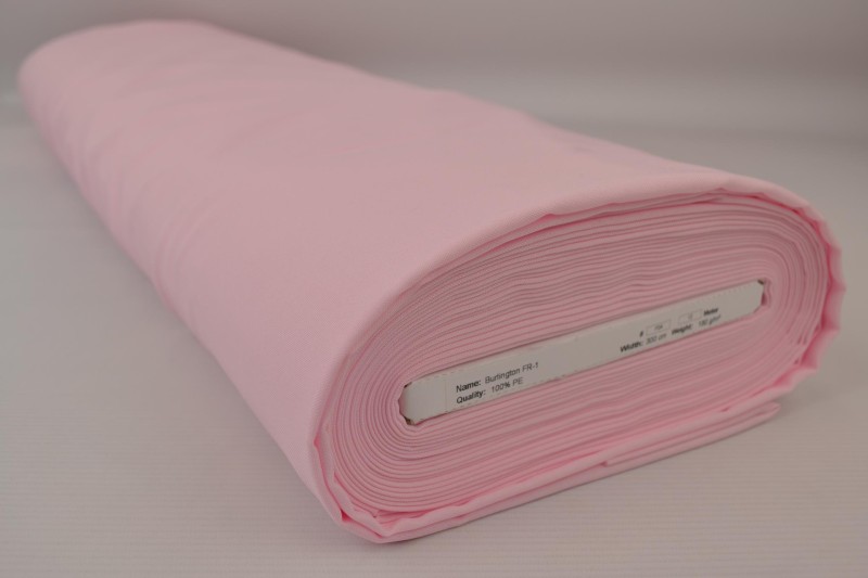 Brandvertragende terlenka 300 cm breed, lichtroze, rol