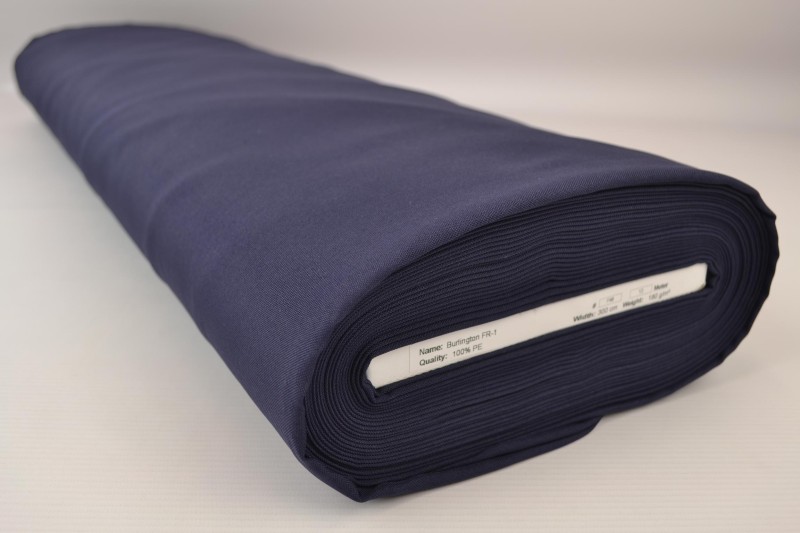 Brandvertragende terlenka 300 cm breed, marineblauw, rol