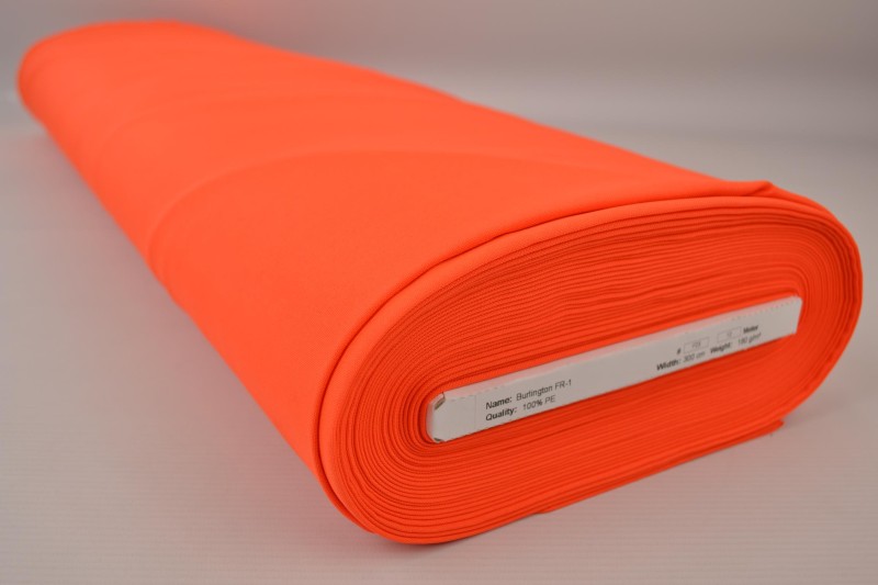 Brandvertragende terlenka 300 cm breed, oranje, rol